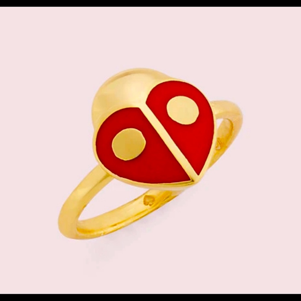 Kate Spade animal party ladybug ring